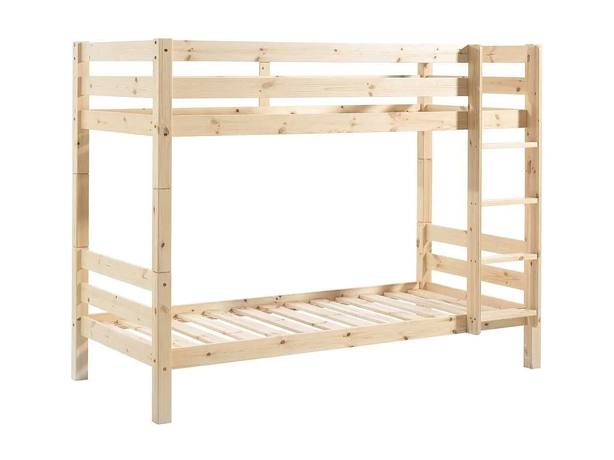 SLEEPY - Lit Superposé H160 en Pin Naturel 90x200cm