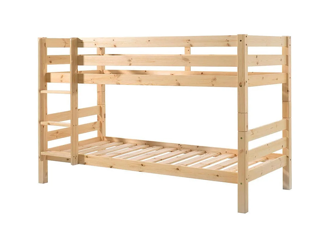 SLEEPY - Lit Superposé H140 en Pin Naturel 90x200cm