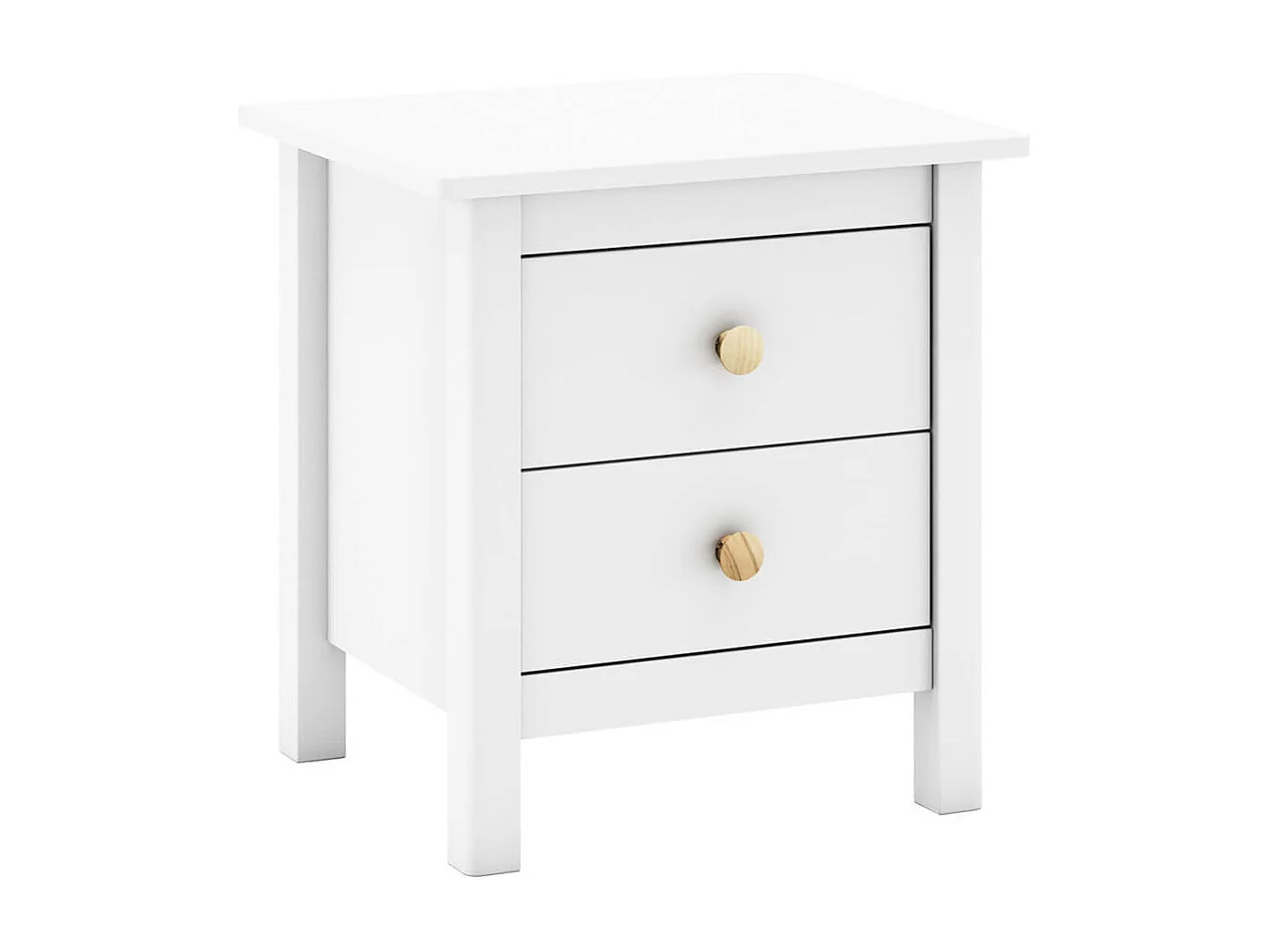 SKILA - Pack Lit 90x190cm Tête de Lit Cabane et Banc-Coffre + Chevet + Commode Dava