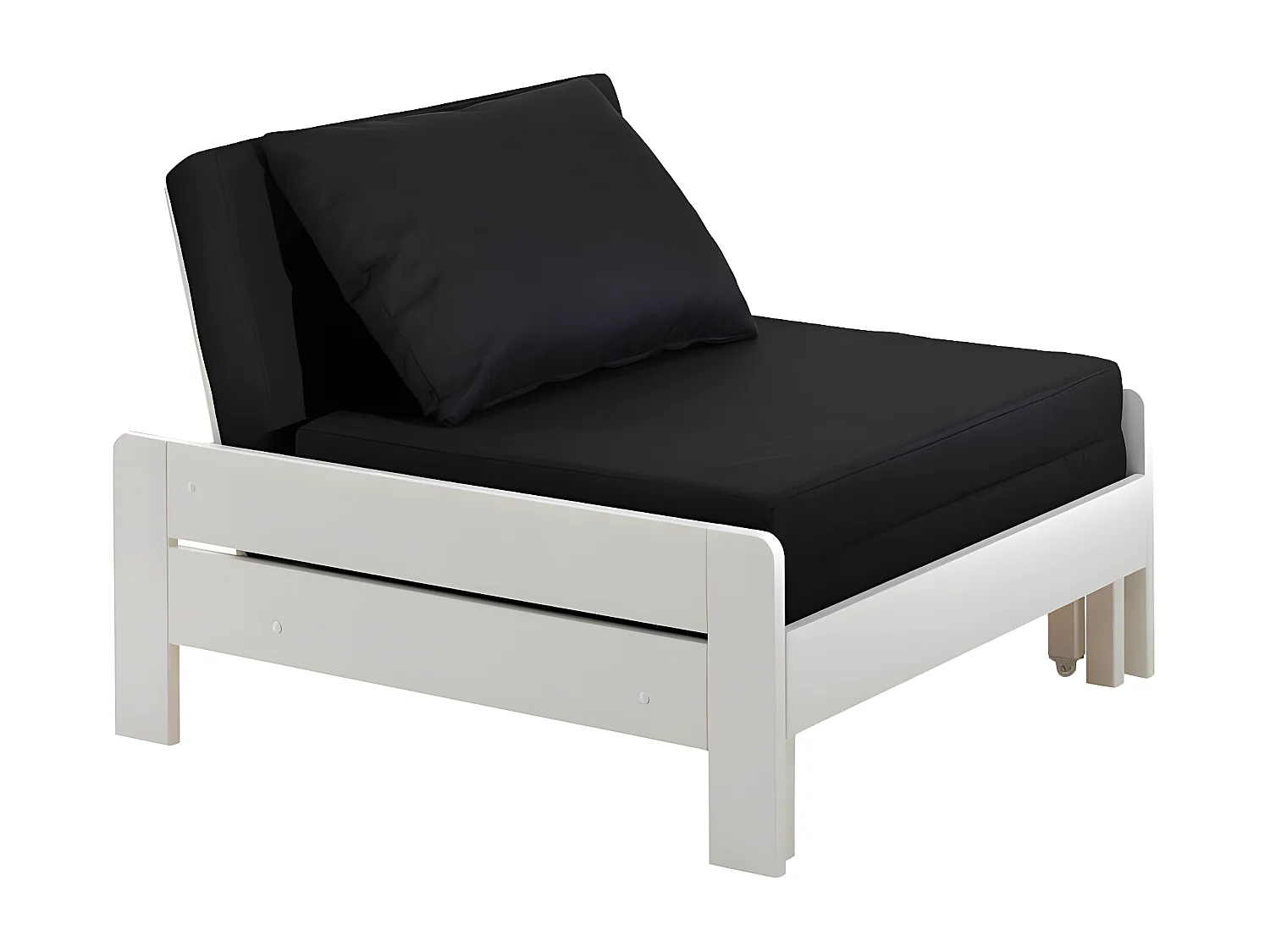 SLEEPY - Lit Mezzanine Blanc 90x200cm avec Fauteuil