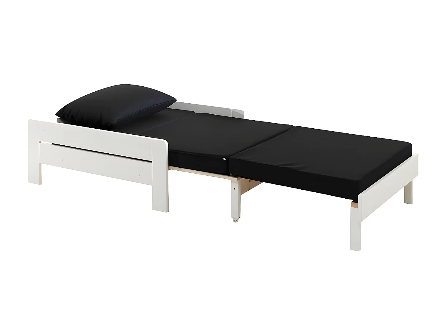 SLEEPY - Lit Mezzanine Blanc 90x200cm avec Fauteuil