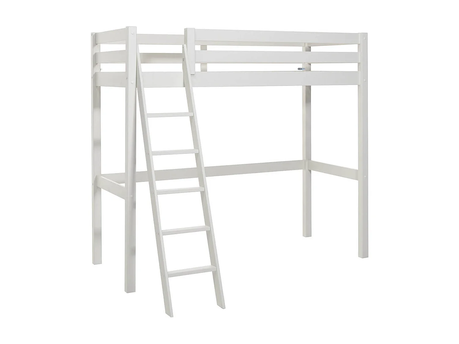 SLEEPY - Lit Mezzanine Blanc 90x200cm avec Fauteuil et Commode