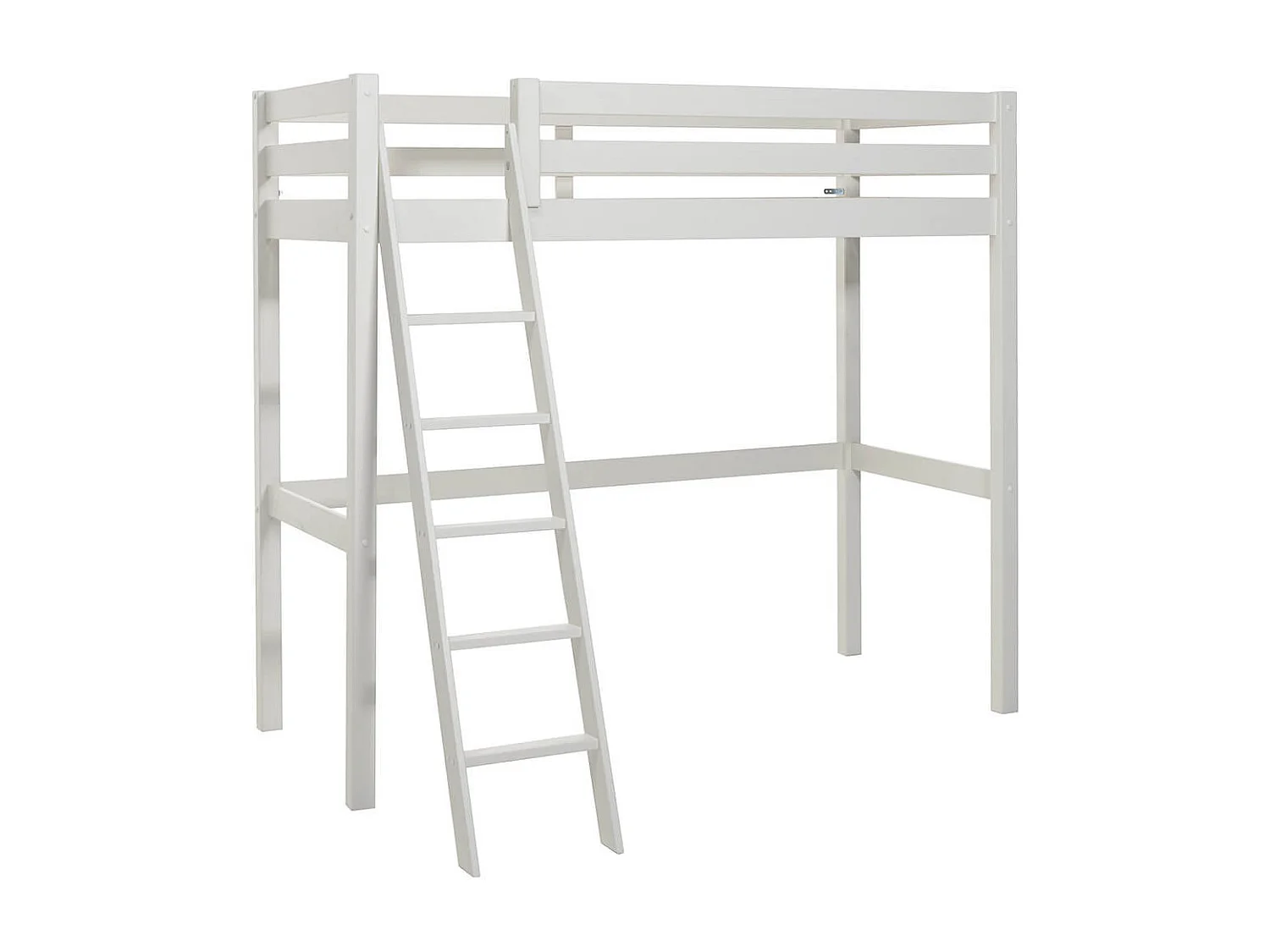 SLEEPY - Lit Mezzanine Blanc 140x200cm avec Fauteuil