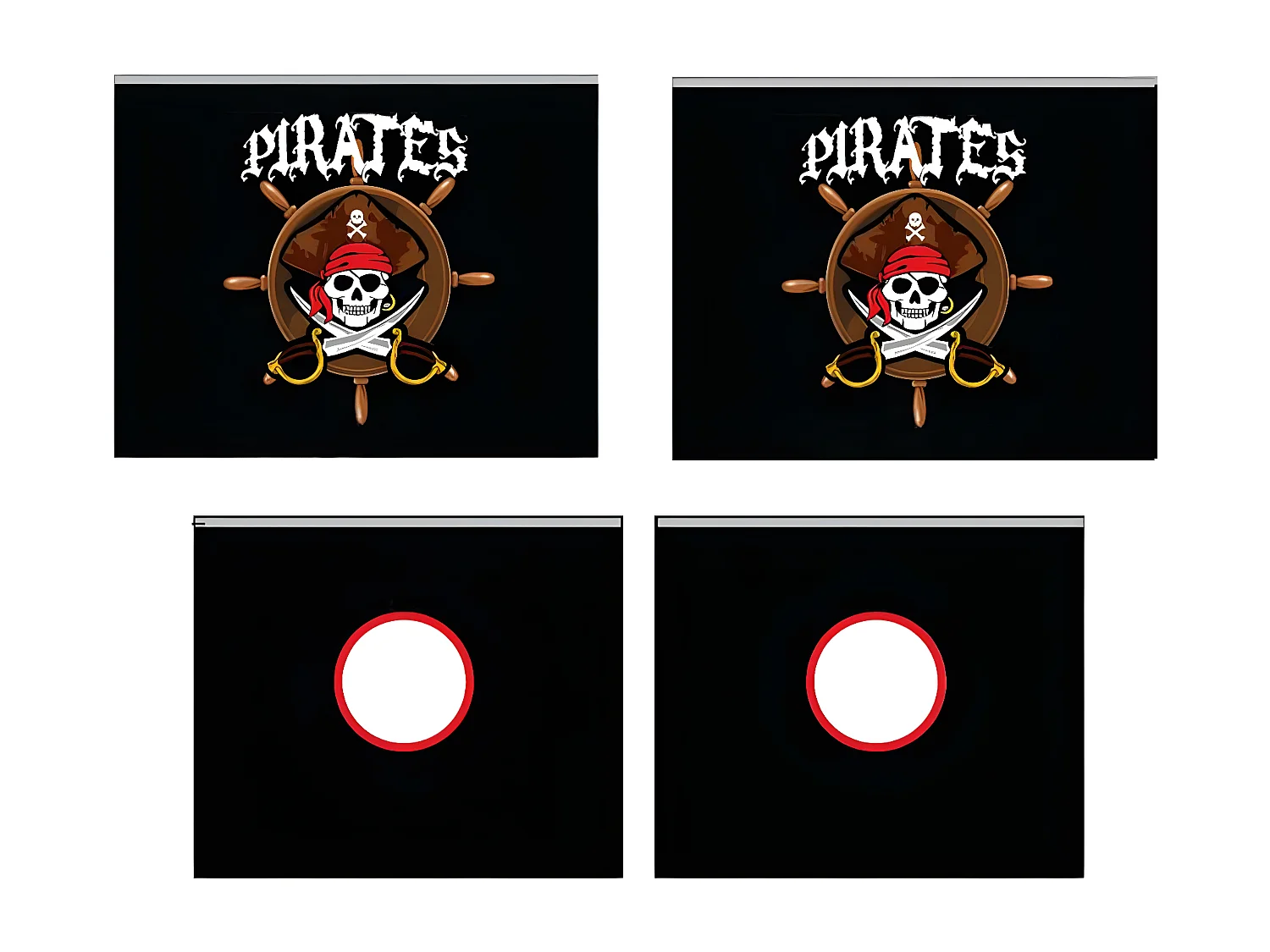 SLEEPY - Lit Mi-Haut en Pin Naturel 90x200cm Housse Pirates
