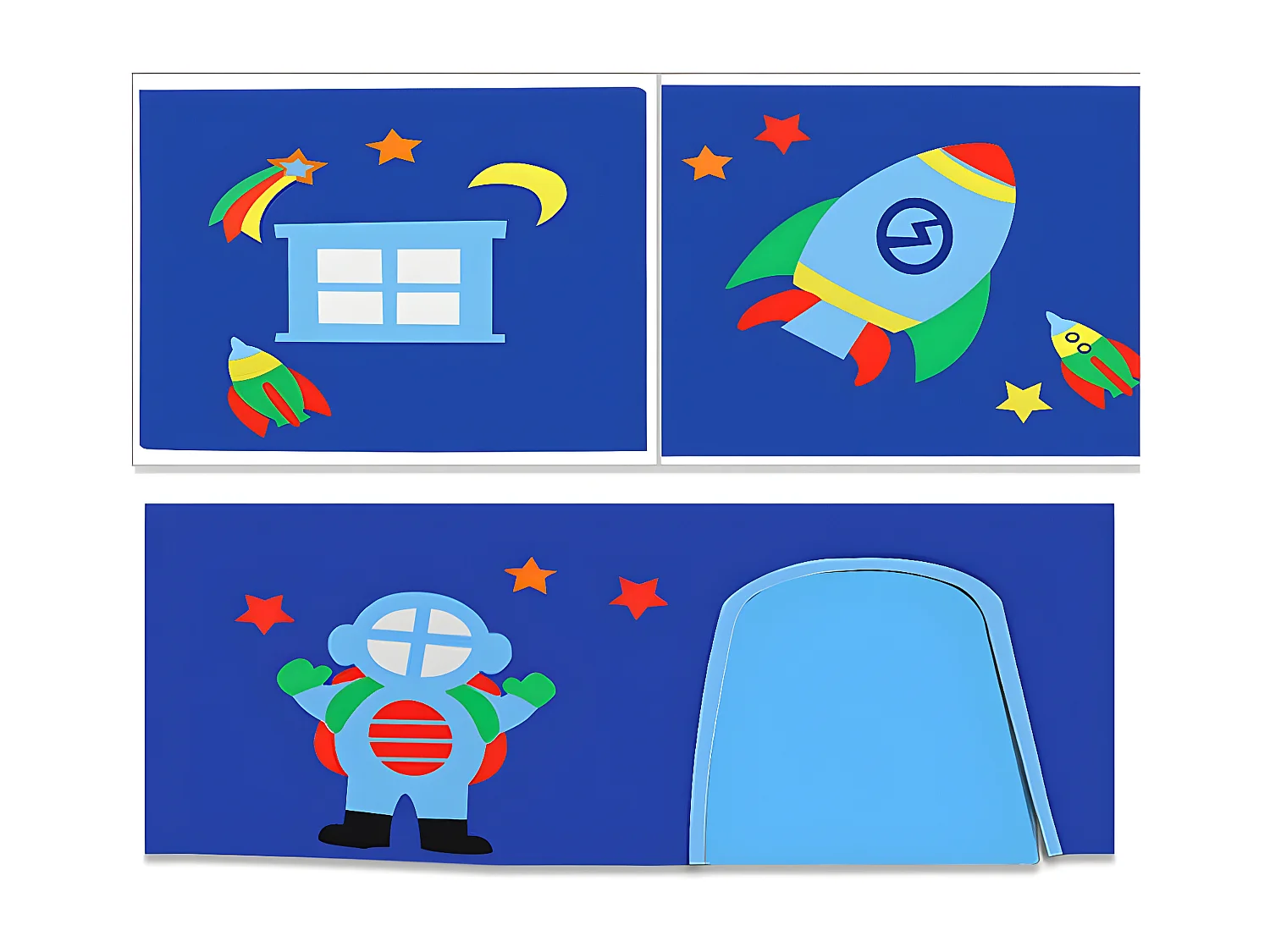 SLEEPY - Lit Mi-Haut en Pin Naturel 90x200cm Housse Astro