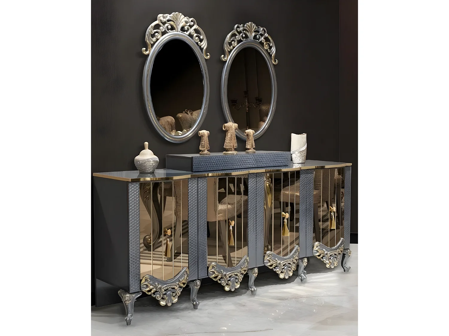 Luxus Esszimmer Essgruppe Esstisch Stühle Möbel Essgarnitur 8tlg.