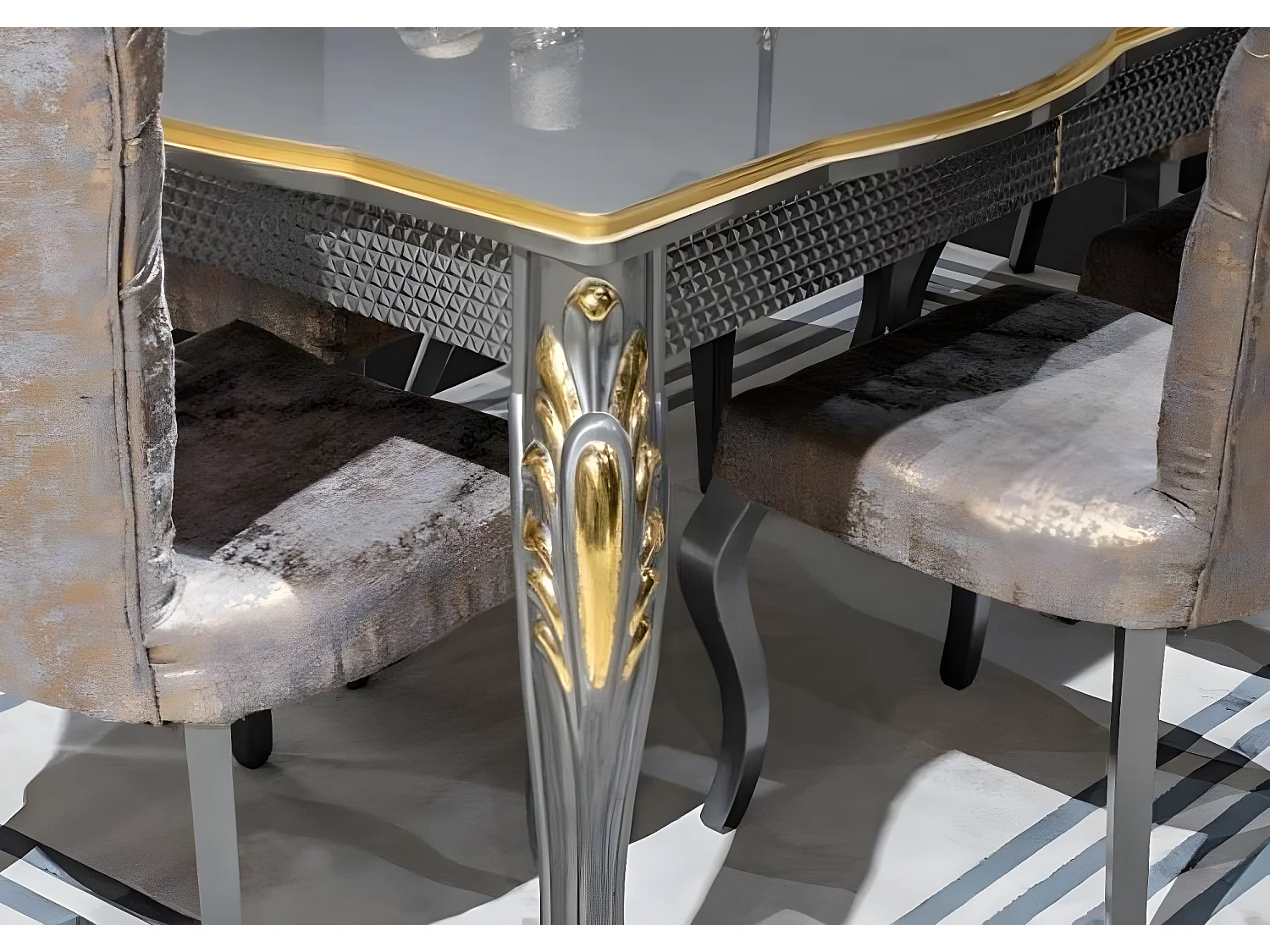 Luxus Esszimmer Essgruppe Esstisch Stühle Möbel Essgarnitur 8tlg.