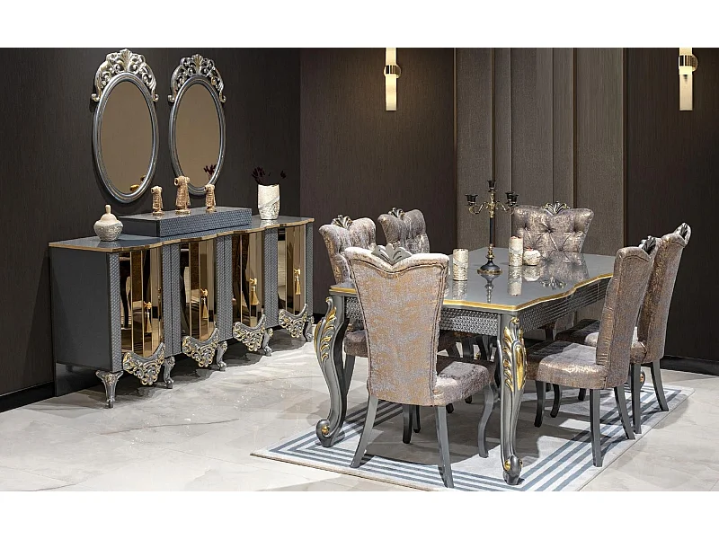 Luxus Esszimmer Essgruppe Esstisch Stühle Möbel Essgarnitur 8tlg.