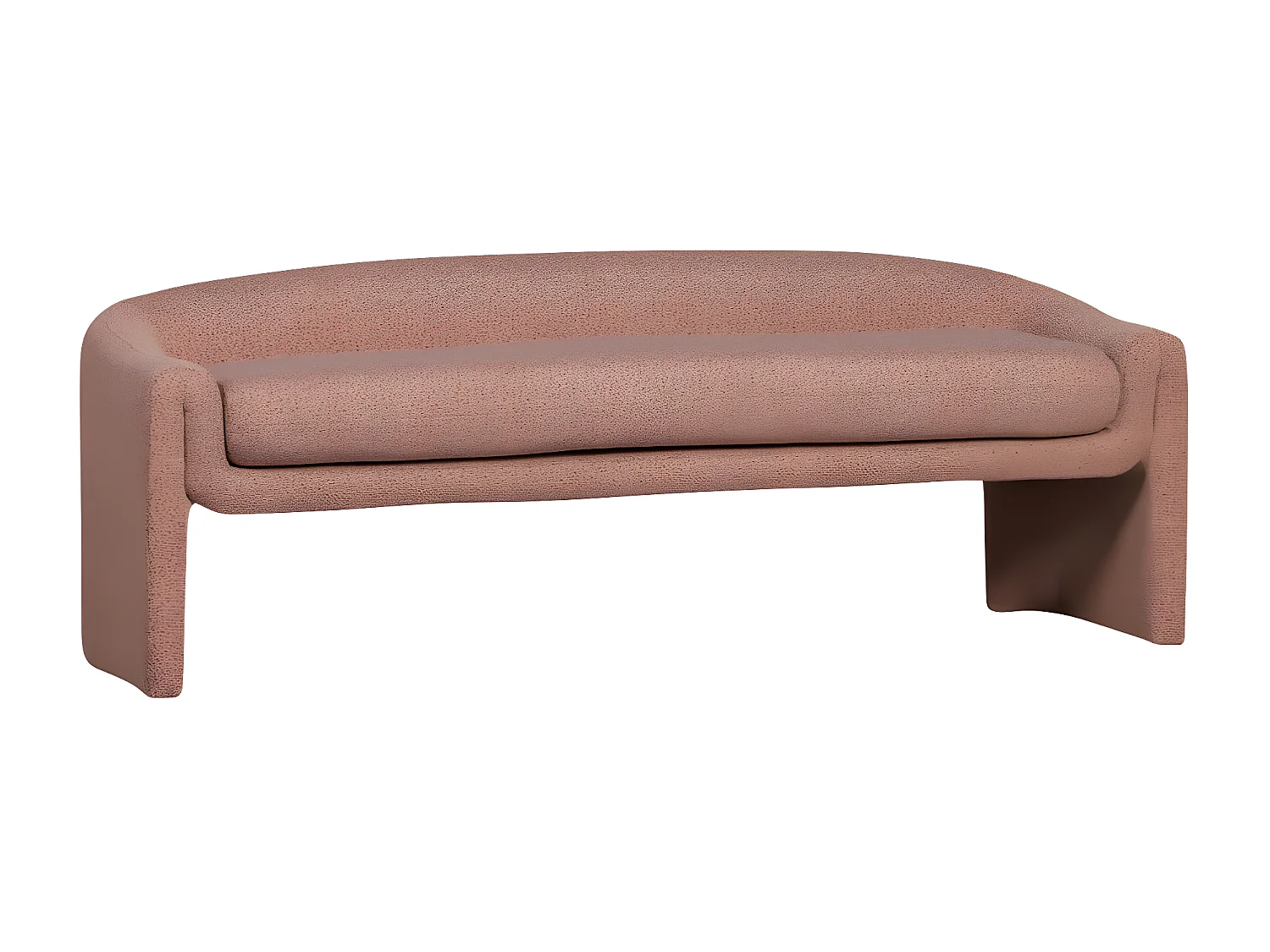 Zone - Banc en tissu L160cm - Rose