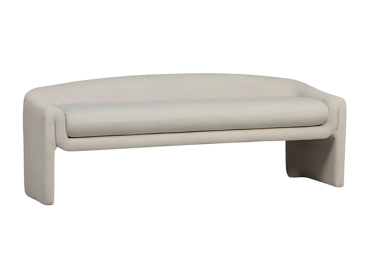 Zone - Banc en tissu L160cm - Beige