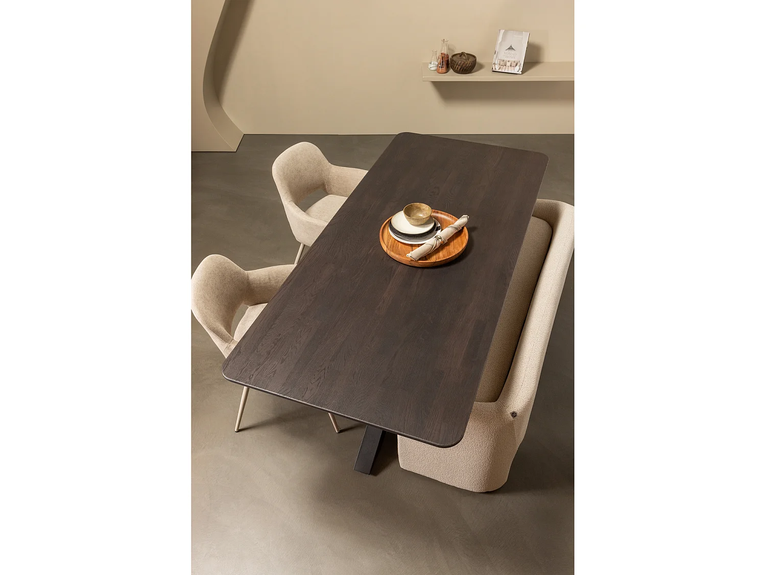 Banc de salle à manger 2 places en tissu ZONE