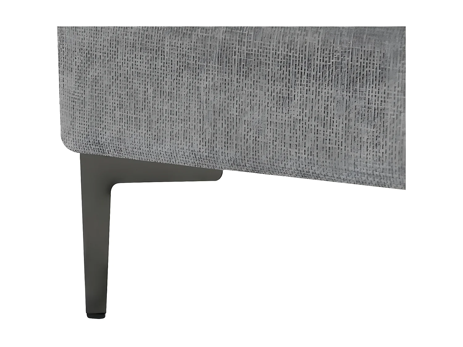 Canapé droit 2 places Talma en tissu - Gris - Pieds métal - L143 x P90 x H84cm - Loungitude