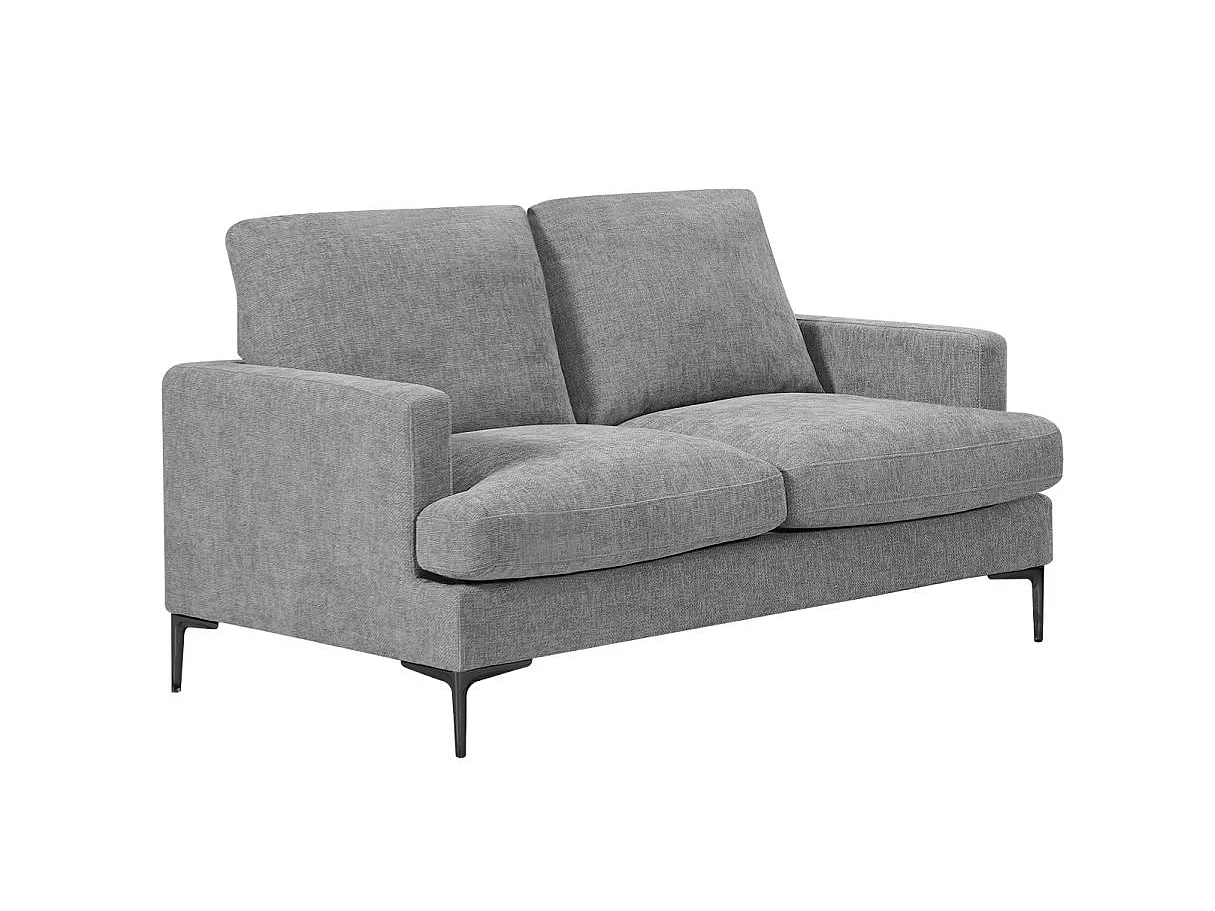 Canapé 2 places en tissu gris TALMA 143x90x84 cm