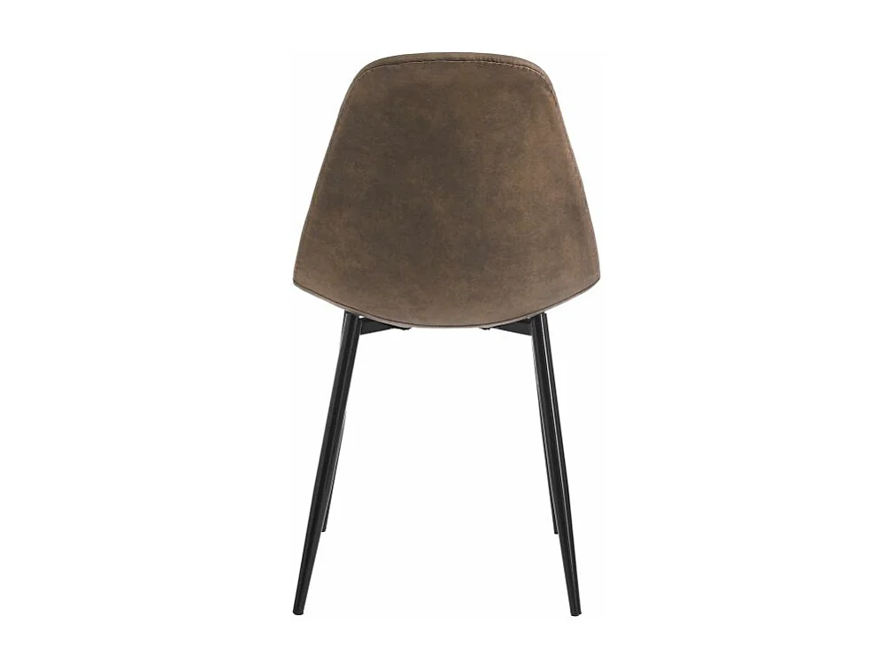 Lot de 4 chaises vintage KEY en tissu - Marron