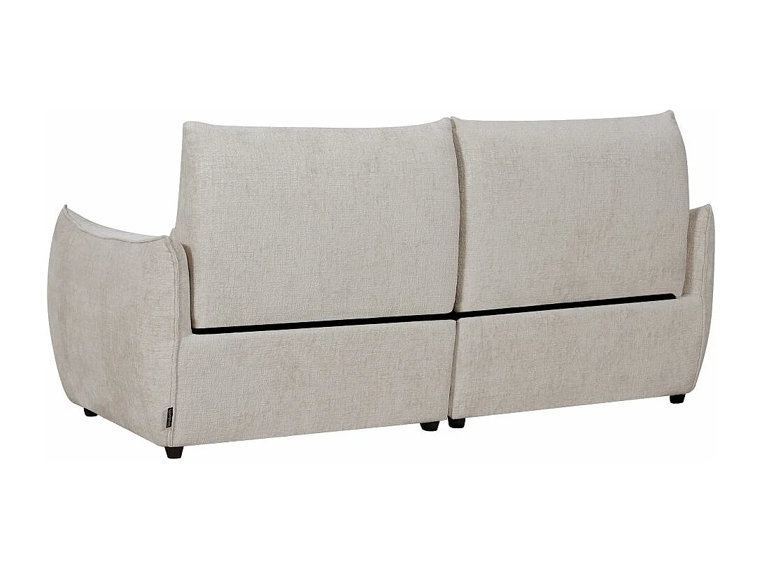 Canapé de relaxation électrique 3 places Melly en tissu - Beige - L203 x P95 x H94cm - Loungitude