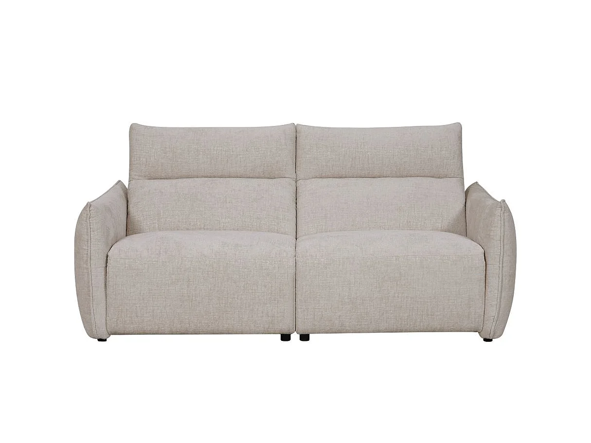 Canapé relax 3 places en tissu beige MELLY 203x95x94 cm