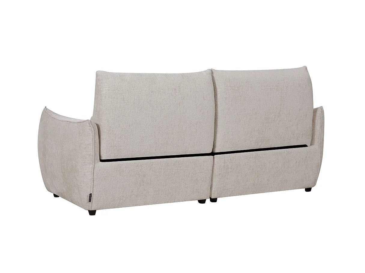 Canapé relax 3 places en tissu beige MELLY 203x95x94 cm