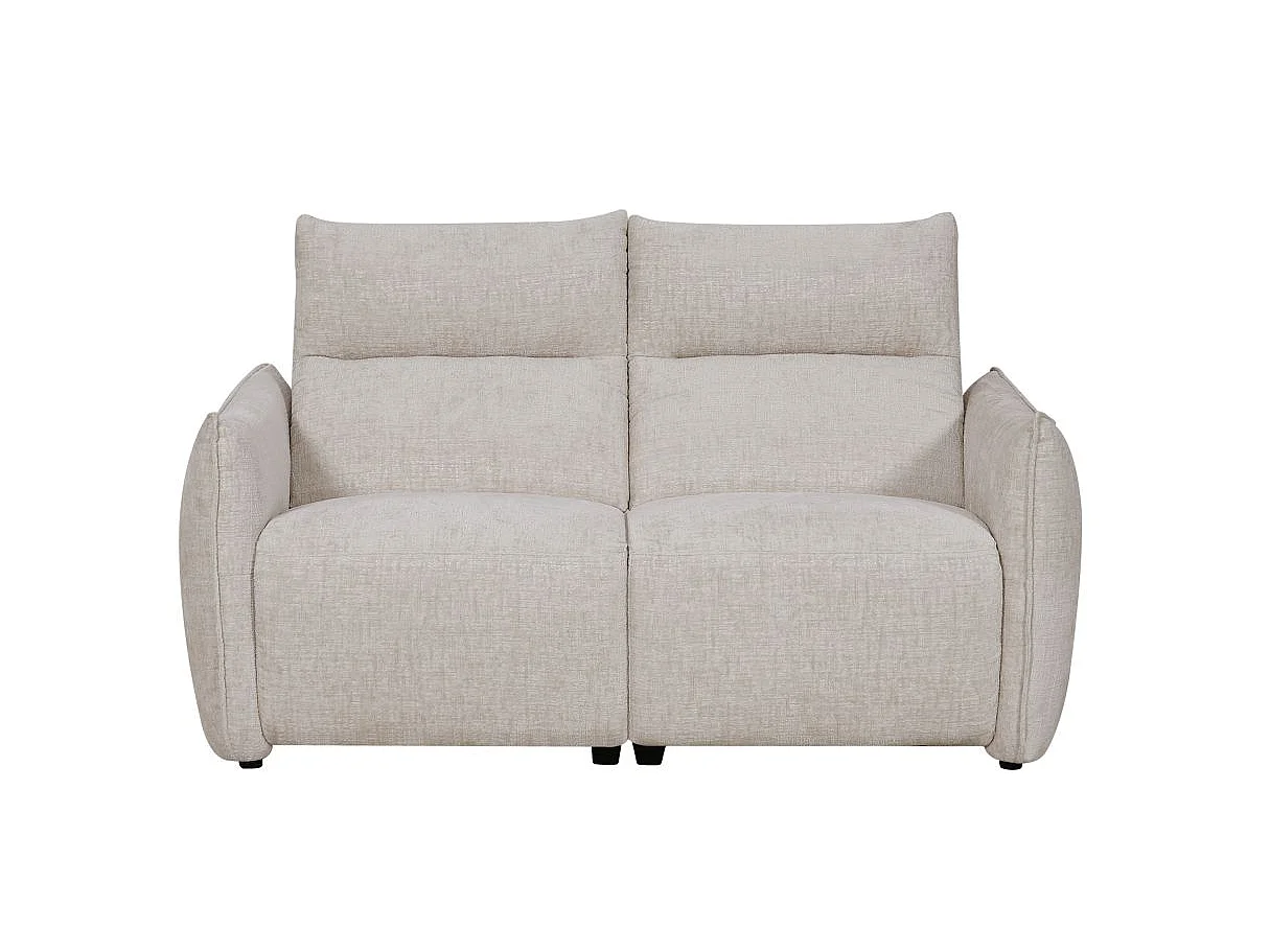 Canapé relax 2 places en tissu beige MELLY 162x95x94 cm