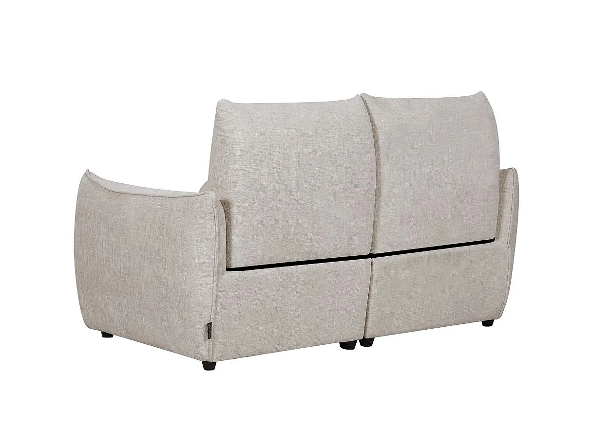 Canapé relax 2 places en tissu beige MELLY 162x95x94 cm