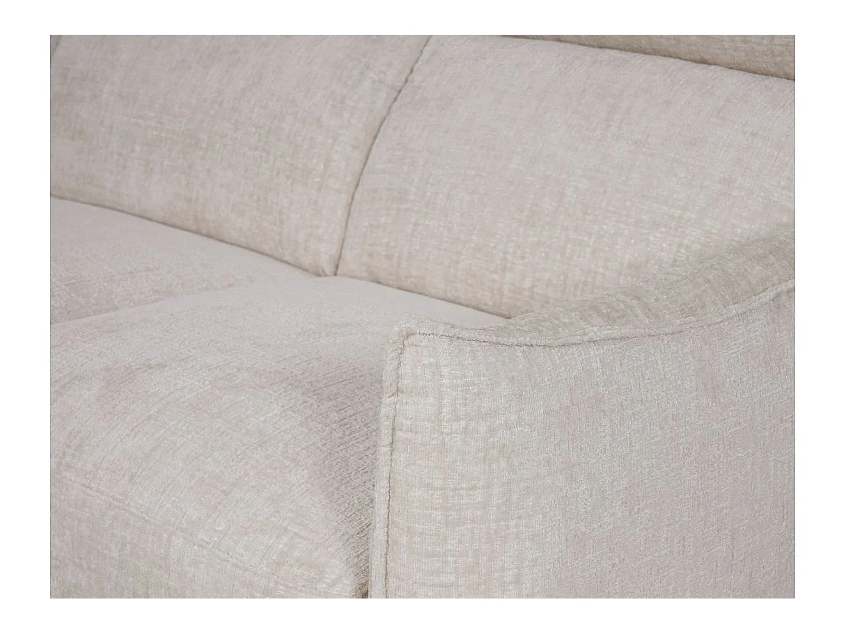 Canapé relax 2 places en tissu beige MELLY 162x95x94 cm