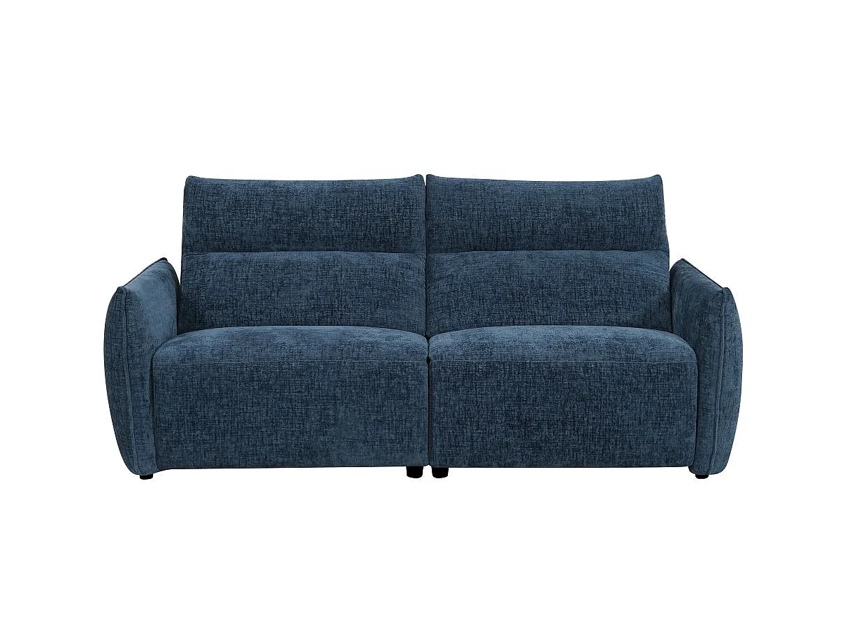 Canapé relax 3 places en tissu bleu MELLY 203x95x94 cm