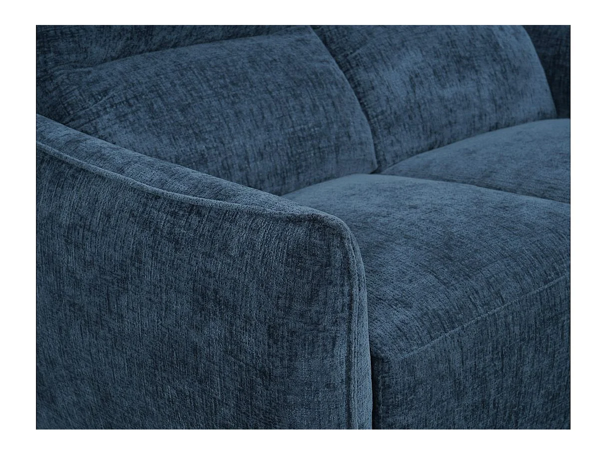 Canapé relax 3 places en tissu bleu MELLY 203x95x94 cm