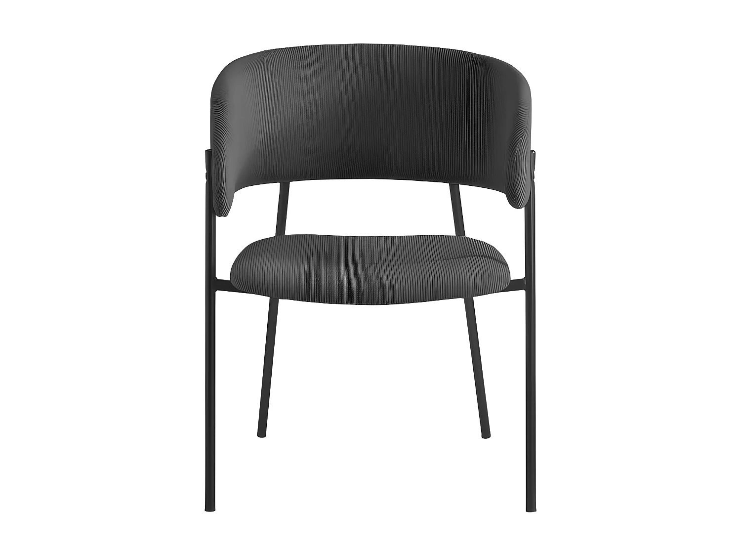 Lot de 2 chaises BOLD en velours côtelé - Gris anthracite