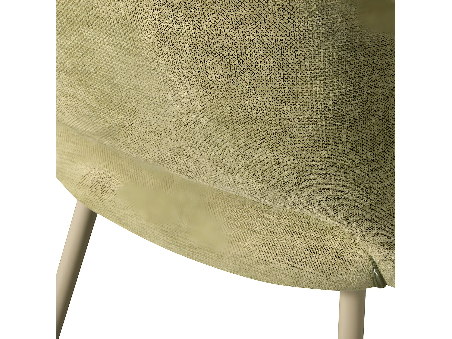 Jenny - Lot de 2 fauteuils de table en tissu et métal - Vert