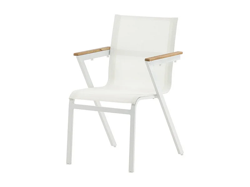 Mexico Chaise de jardin empilable, blanc.