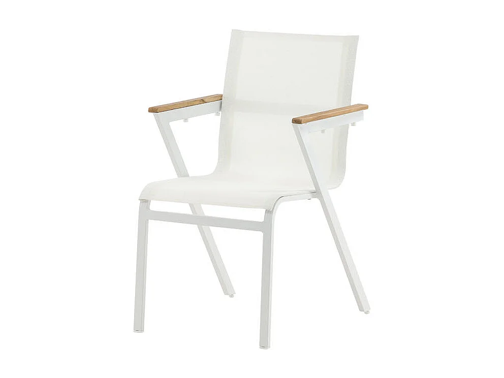 Mexico Chaise de jardin empilable, blanc.