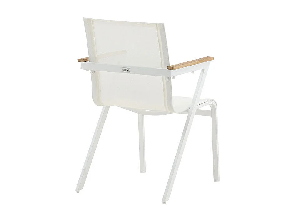 Mexico Chaise de jardin empilable, blanc.