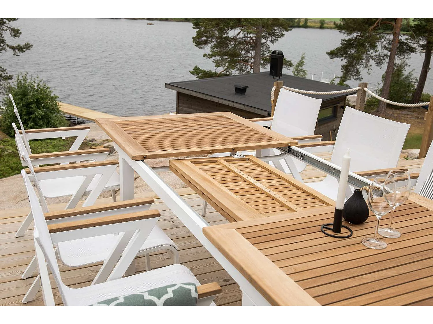 Mexico Chaise de jardin empilable, blanc.