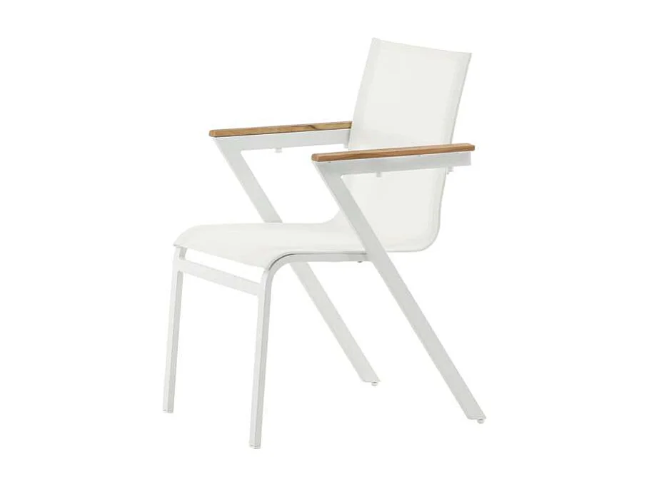 Mexico Chaise de jardin empilable, blanc.