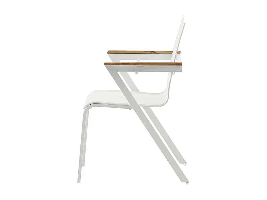 Mexico Chaise de jardin empilable, blanc.