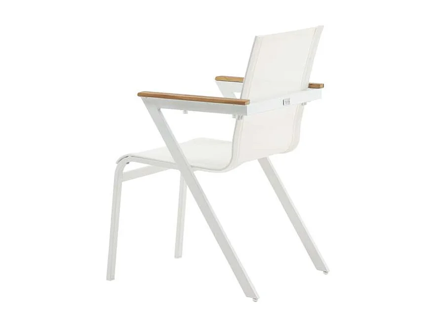 Mexico Chaise de jardin empilable, blanc.