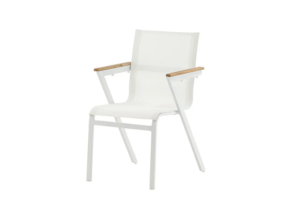 Mexico Chaise de jardin empilable, blanc.