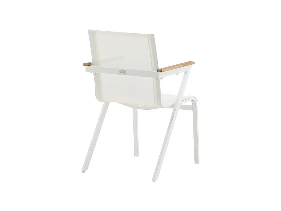 Mexico Chaise de jardin empilable, blanc.
