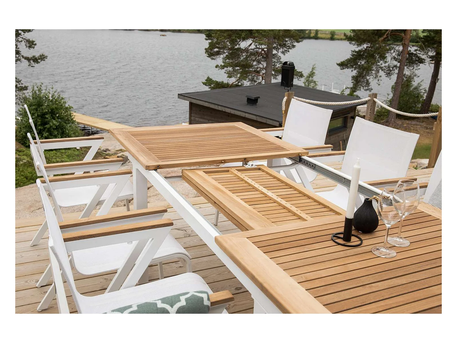 Mexico Chaise de jardin empilable, blanc.