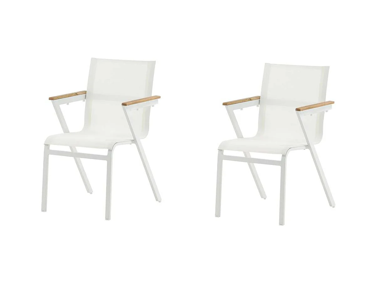 Mexico Chaise de jardin empilable, blanc.