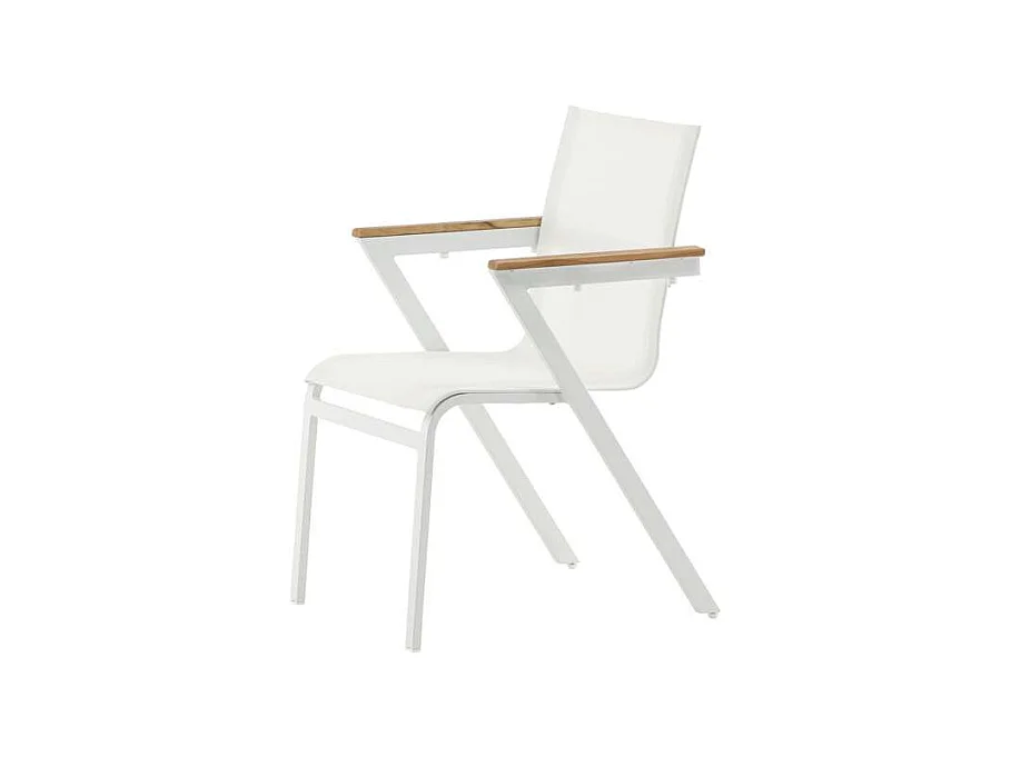 Mexico Chaise de jardin empilable, blanc.