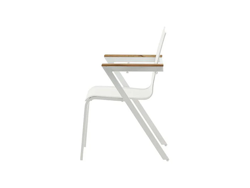 Mexico Chaise de jardin empilable, blanc.