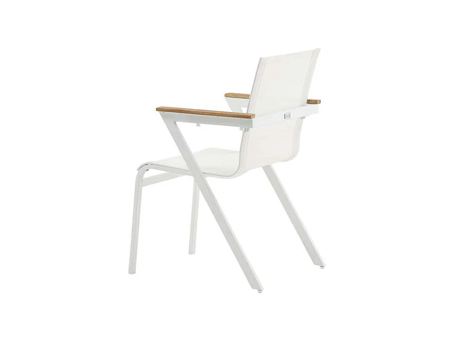 Mexico Chaise de jardin empilable, blanc.