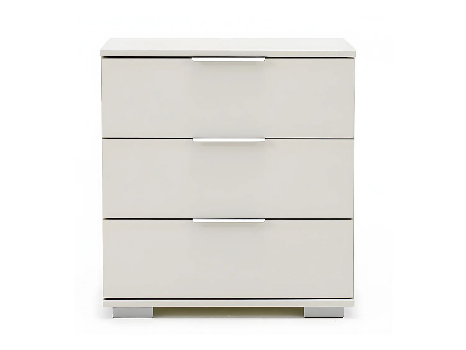 Table de chevet enfant de 3 tiroirs coloris blanc - Dim : L.52 x H.58 x P.38 cm