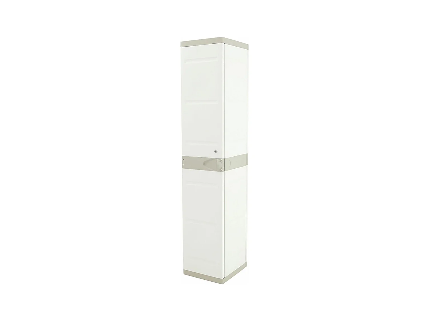 Colonne / Meuble de rangement intérieur/extérieur coloris beige - L. 44 x P. 35 x H. 176 cm