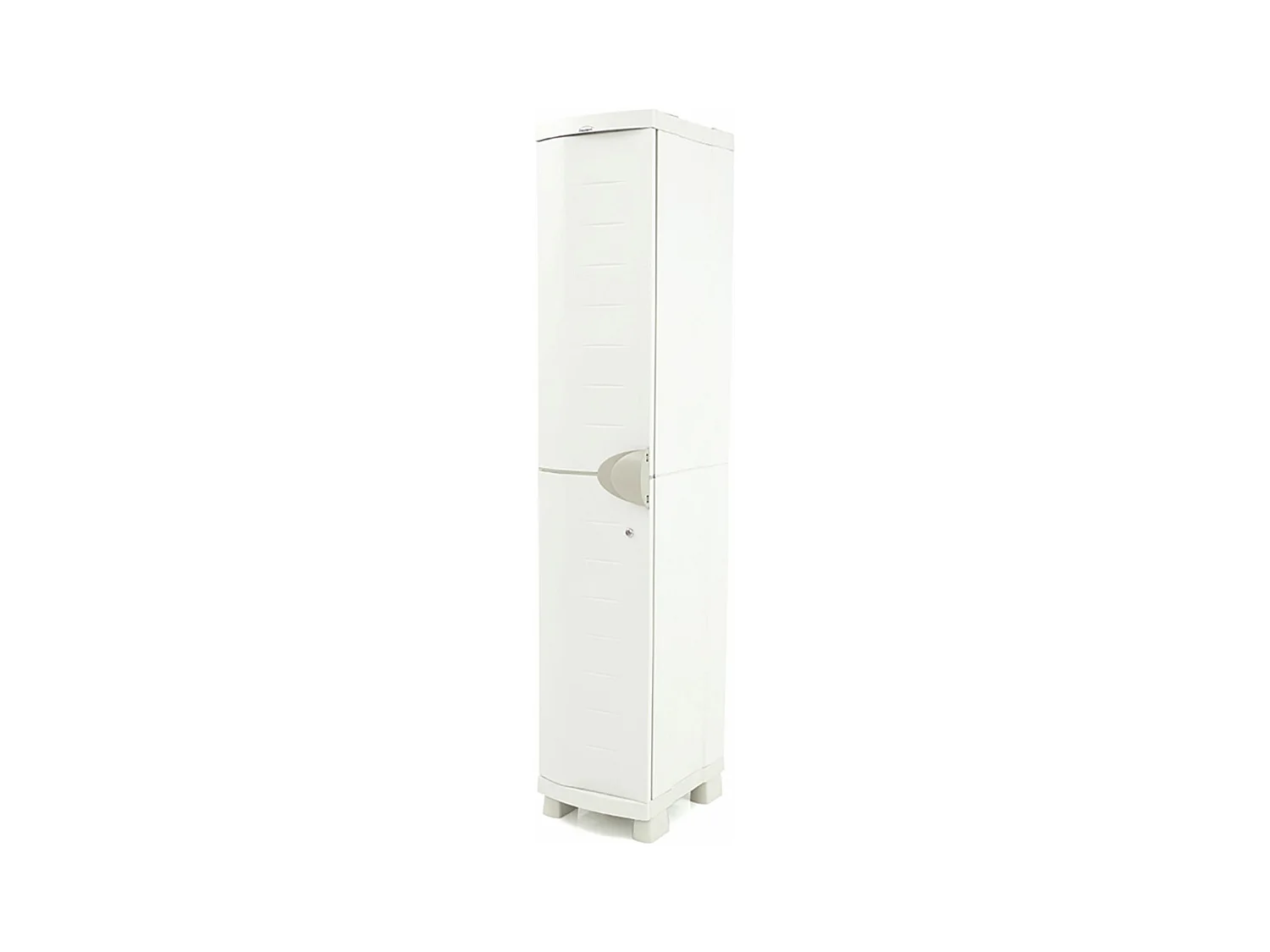 Colonne / Meuble de rangement intérieur/extérieur coloris beige - L. 35 x P. 45 x H. 184 cm