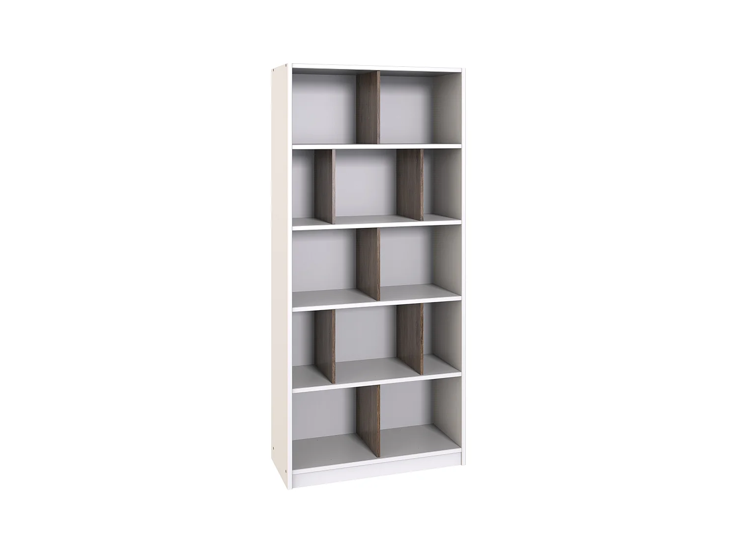 Etagère, bibliothèque enfant coloris Blanc, rechampis imitation chêne Flagstaff