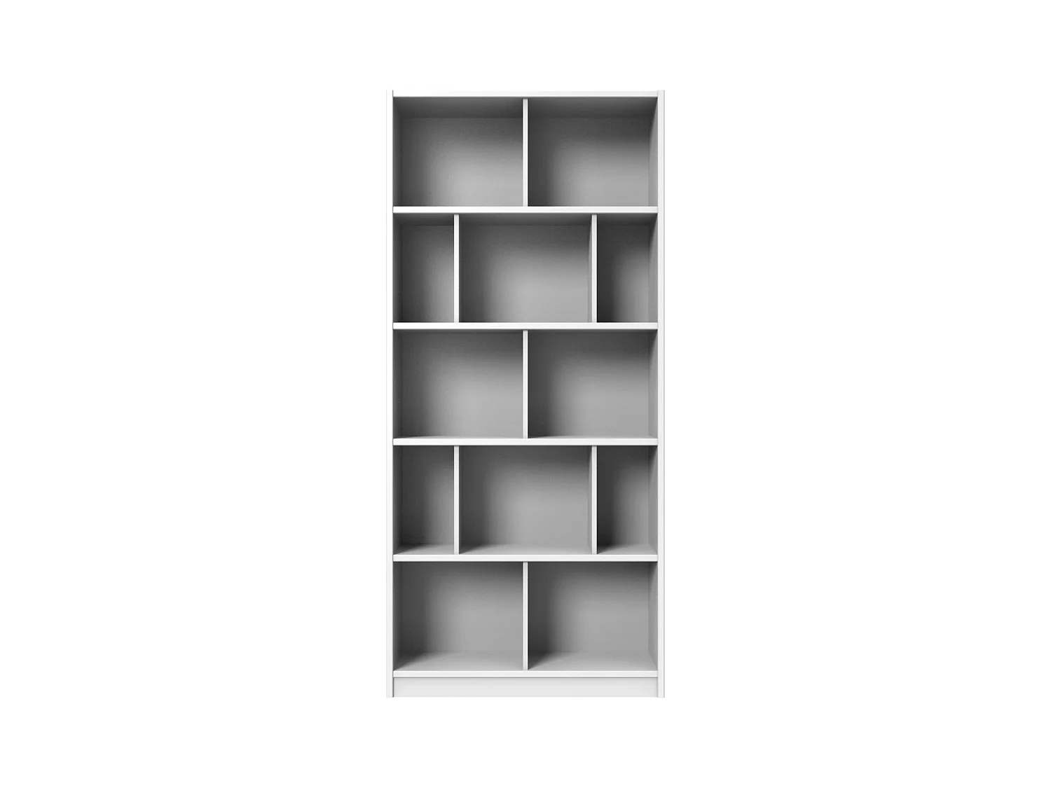 Etagère, bibliothèque enfant coloris Blanc - longueur 90 x hauteur 197 x profondeur 38 cm