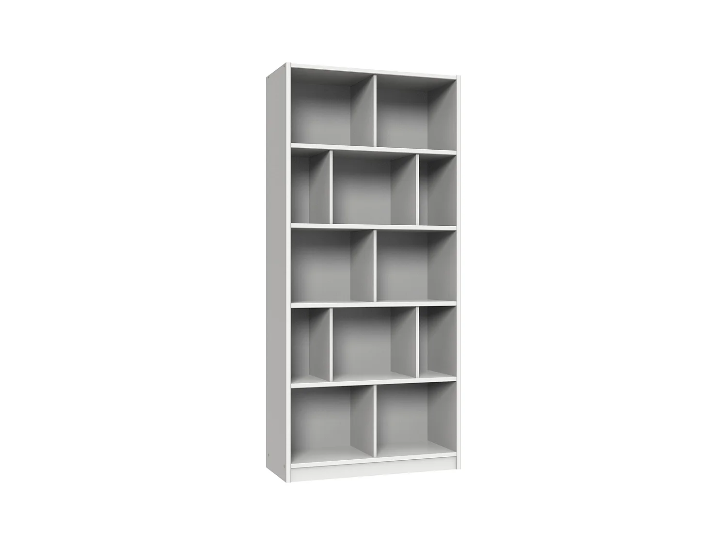 Etagère, bibliothèque enfant coloris Blanc, rechampis teinte béton gris clair