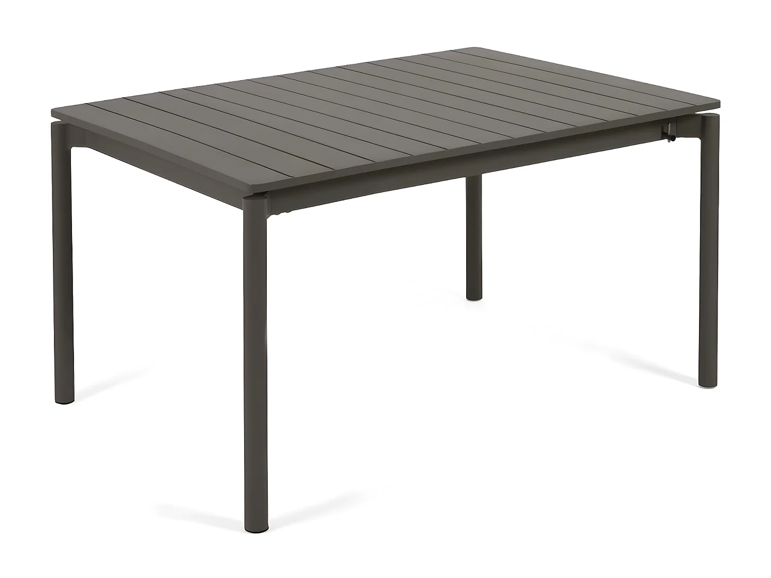 Table de jardin extensible coloris noir mat en aluminium - L. 140 / 200 x P. 90 x H. 75 cm