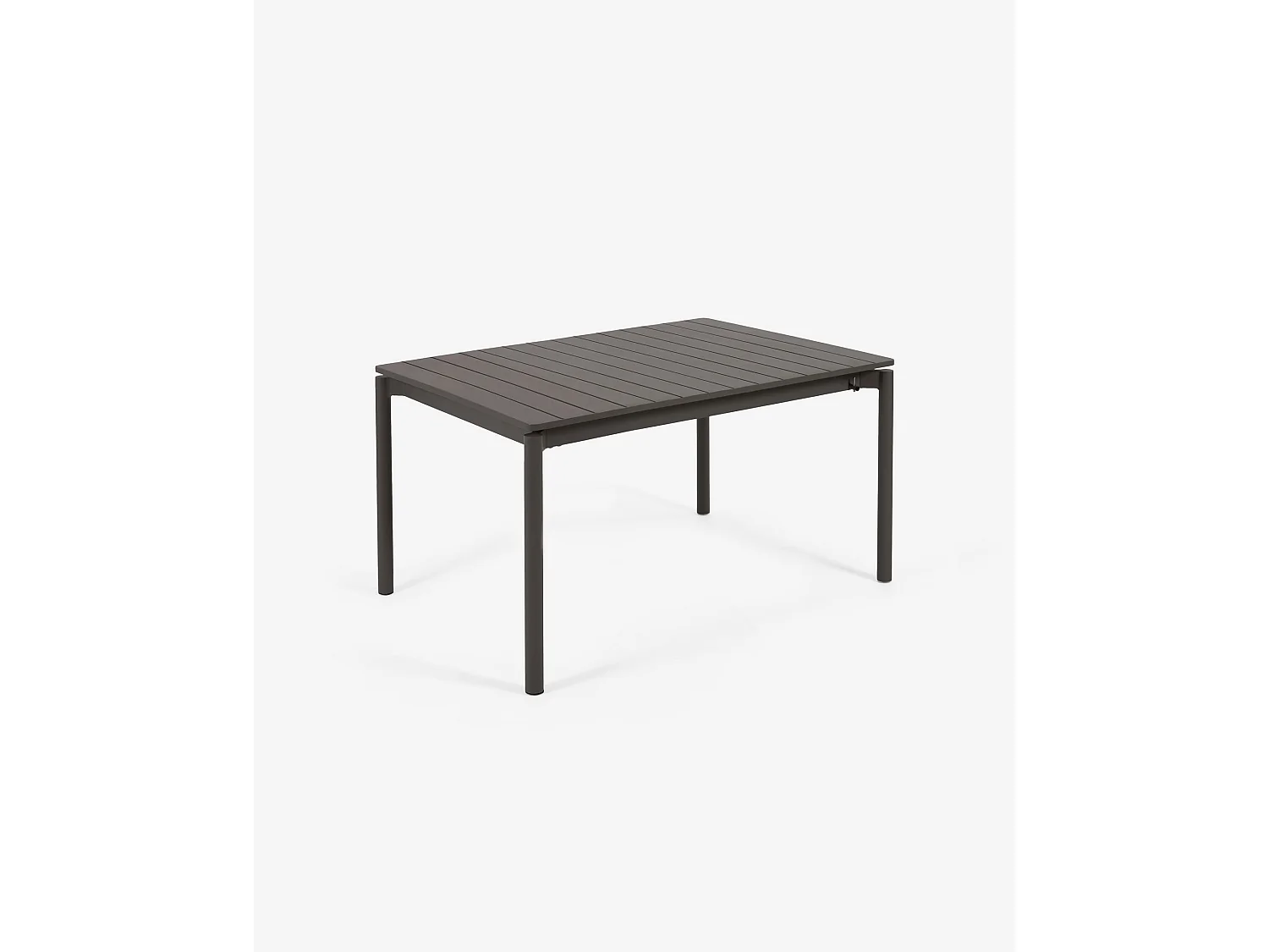 Table de jardin extensible coloris noir mat en aluminium - L. 140 / 200 x P. 90 x H. 75 cm